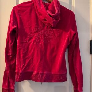 Red EckoRed velour tracksuit. Size medium